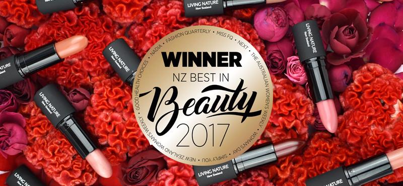 Son môi Living Nature đạt giải thưởng NZ Best in Beauty 2017