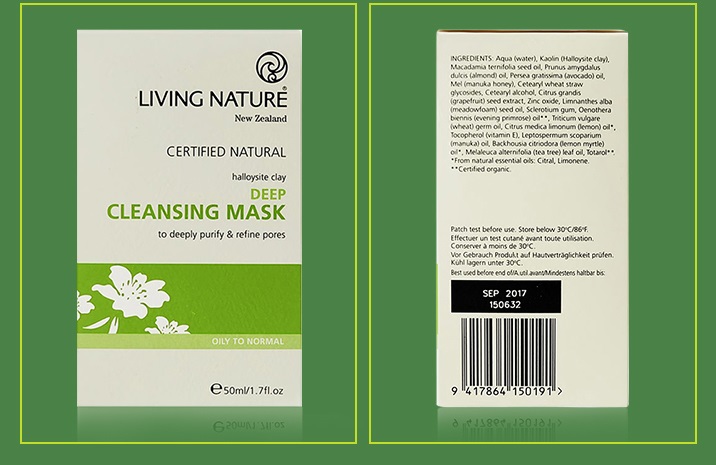 Mặt nạ Living Nature Deep Cleansing Mask 56