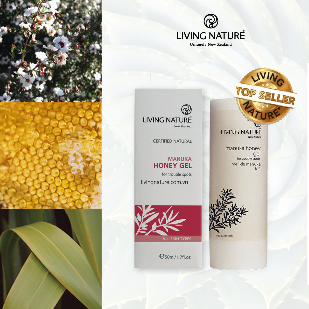 Living Nature Manuka Honey Gel 50ml