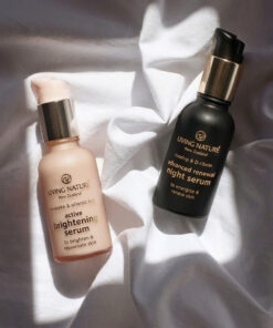 Bộ đôi dưỡng sáng da Ngày & Đêm Living Nature Active Brightening Serum & Renewal Night Serum 30ml