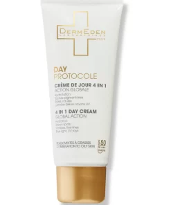 Kem chống nắng dưỡng da 4 in 1 DermEden Day Cream Global Action Combination Skin SPF 50/ PA+++ - (Dành cho Da hỗn hợp/ da dầu) 50ml