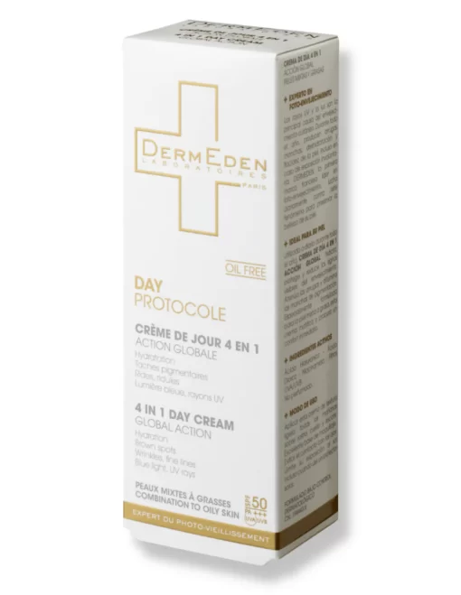 Kem chống nắng dưỡng da 4 in 1 DermEden Day Cream Global Action Combination Skin SPF 50/ PA+++ - (Dành cho Da hỗn hợp/ da dầu) 50ml