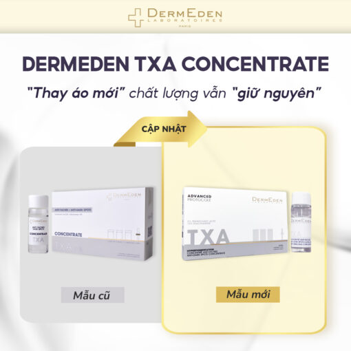 Tinh chất trị nám, giảm tàn nhang DermEden Concentrate Anti-Taches Dark Spots TXA 5% (10ml x 3)